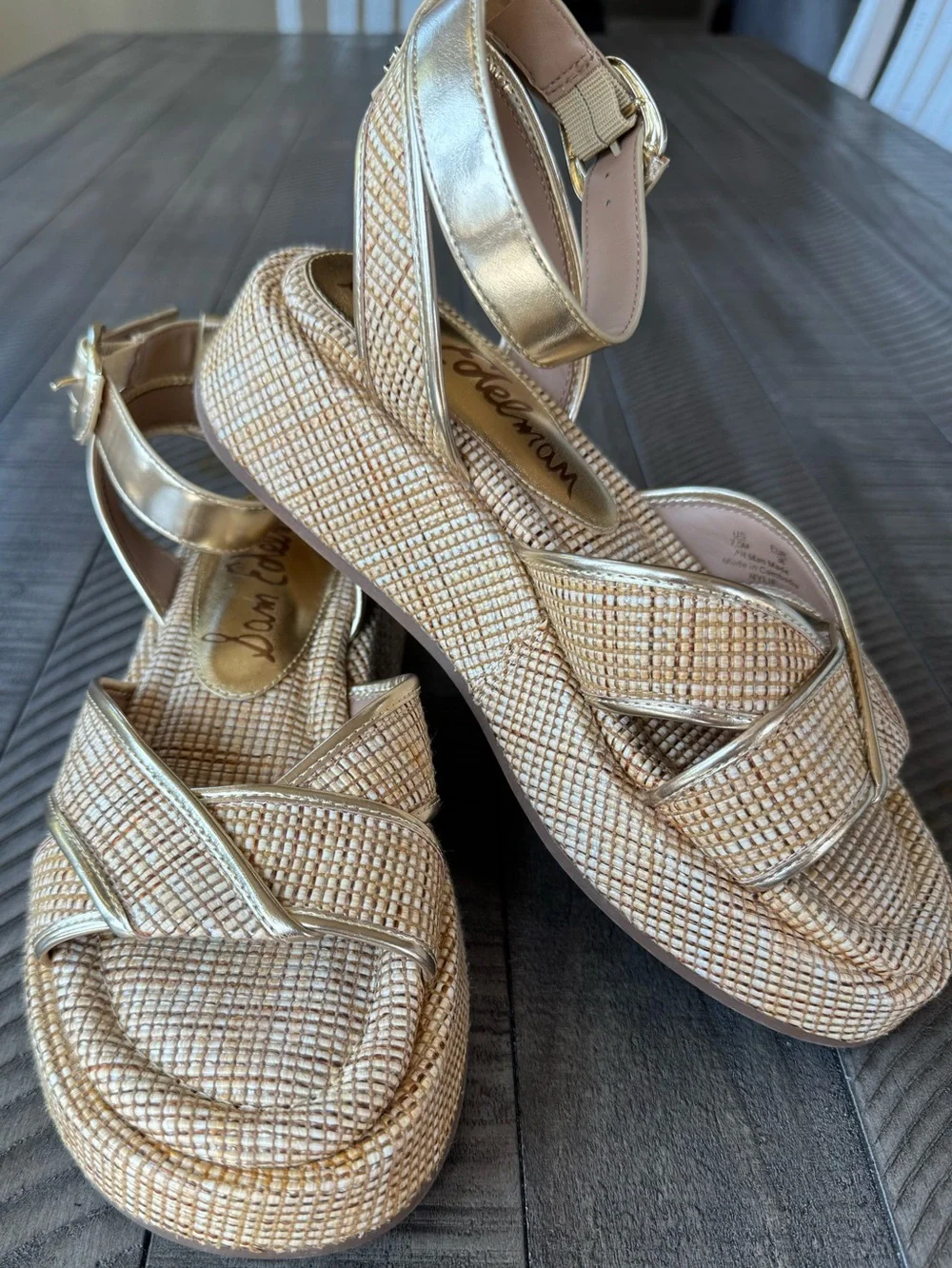 Sam Edelman Nylie Woven Wedge Platform Sandal Women’s Size 8 (NWOT)